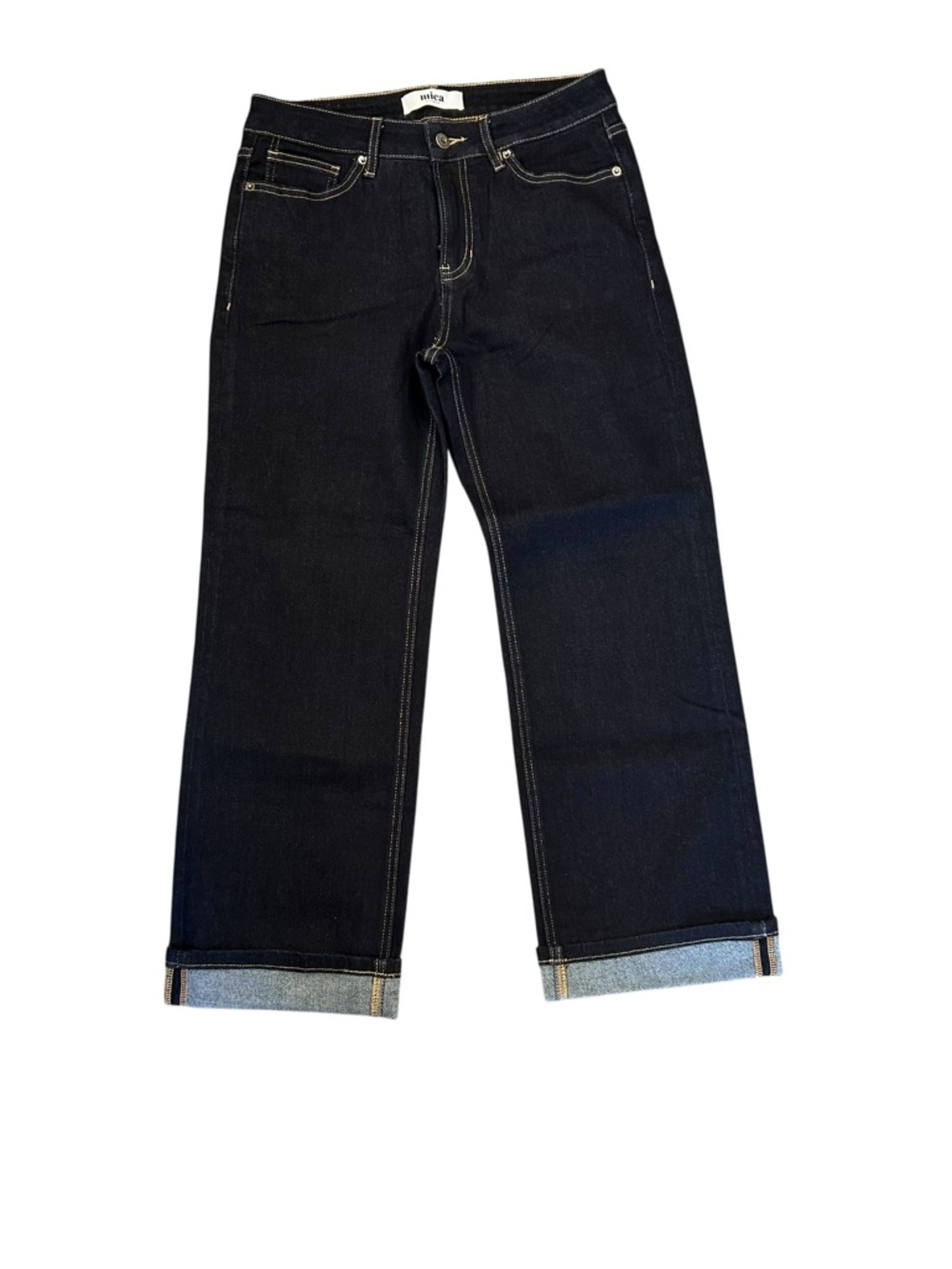 Mica Denim Women’s 29 Dark Wash Cuffed Jeans EUC